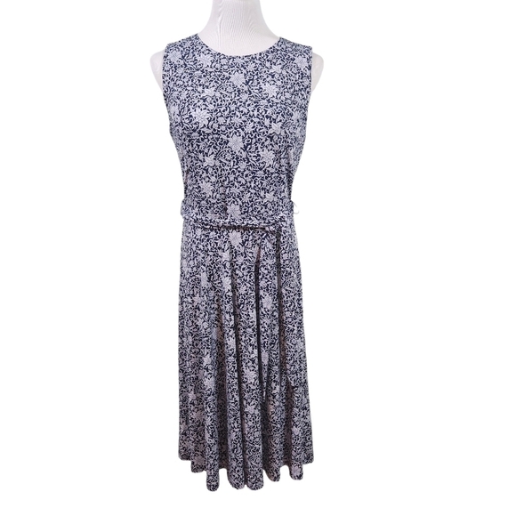 Charter Club Sleeveless Floral Flare Dress, sz M - Picture 1 of 6
